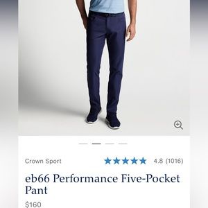 Peter Millar navy blue men’s golf pants - Crown Sport. Size 36/34.